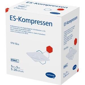 ES-KOMPRESSEN steril 5x5 cm 12fach Großpackung