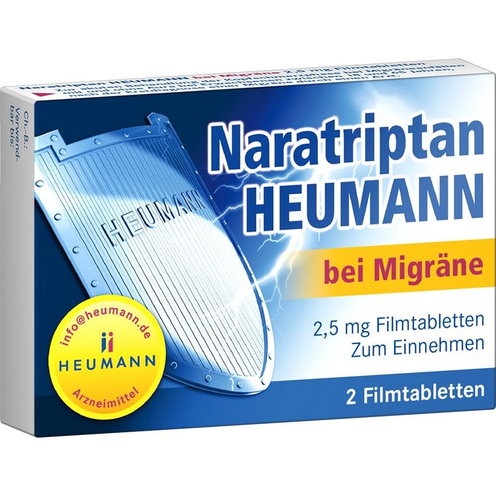 NARATRIPTAN Heumann bei Migräne 2,5 mg Filmtabl.