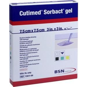 CUTIMED Sorbact Gel Kompressen 7,5x7,5 cm