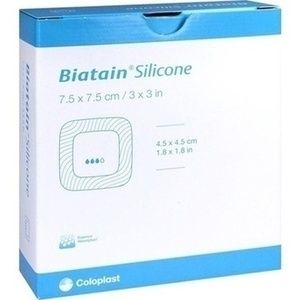 BIATAIN Silicone Schaumverband 7,5x7,5 cm