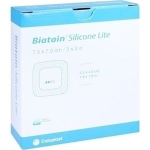 BIATAIN Silicone Lite Schaumverband 7,5x7,5 cm