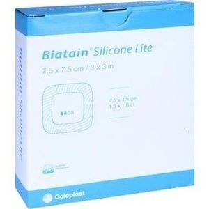 BIATAIN Silicone Lite Schaumverband 7,5x7,5 cm