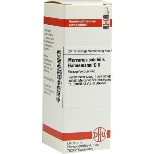 MERCURIUS SOLUBILIS Hahnemanni D 6 Dilution