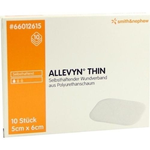 ALLEVYN Thin 5x6 cm dünne Wundauflage