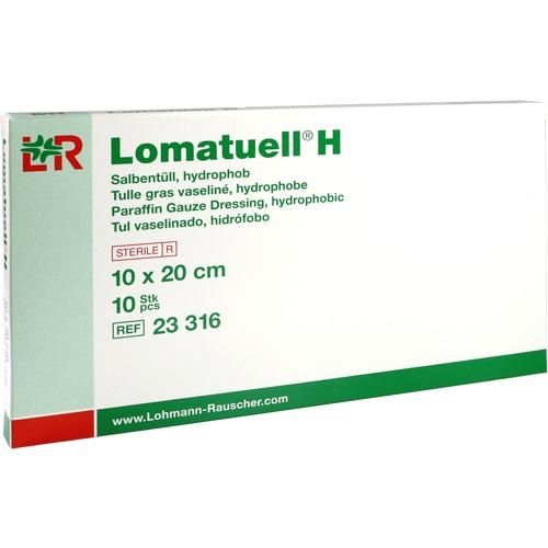 LOMATUELL H Salbentüll 10x20 cm steril