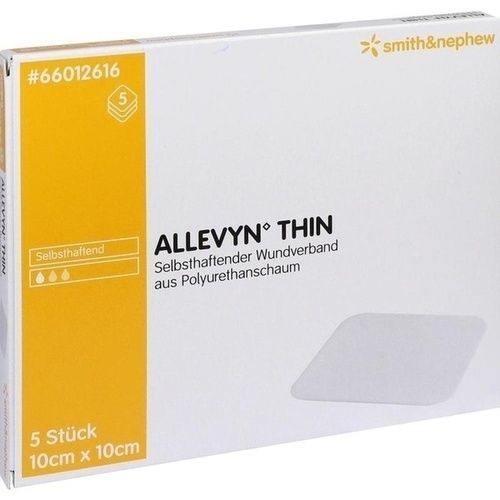 ALLEVYN Thin 10x10 cm dünne Wundauflage